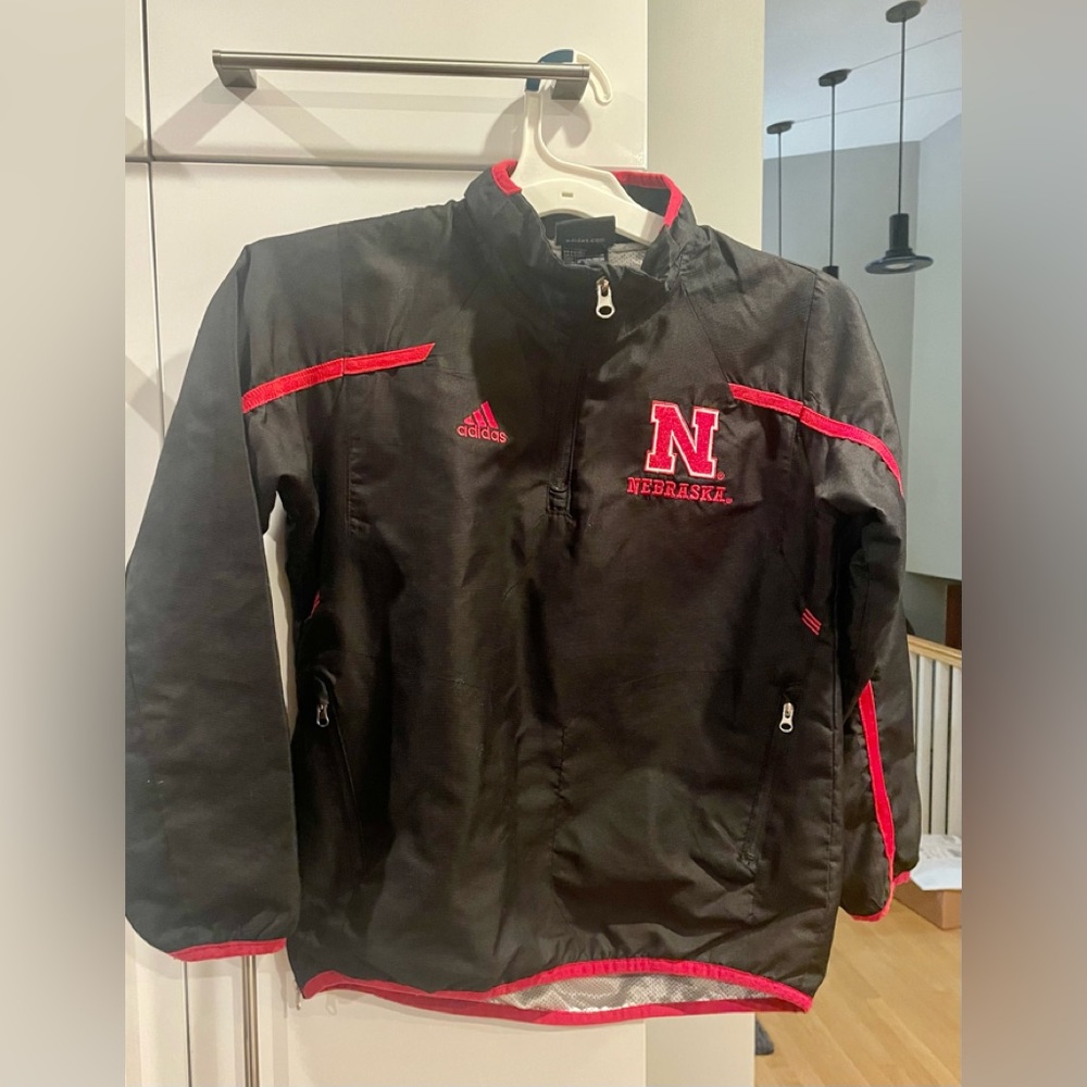 Adidas Nebraska Cornhuskers Jacket Kids Size 8 (s)
